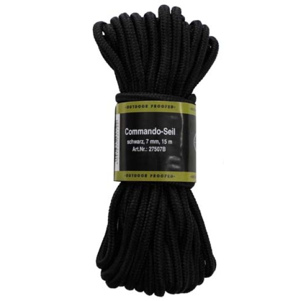 Lano špagátové MFH 27507B 15m / 7mm - čierne