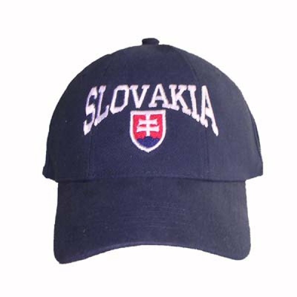 Šiltovka SLOVAKIA veľký nápis - bavlnená - čierna