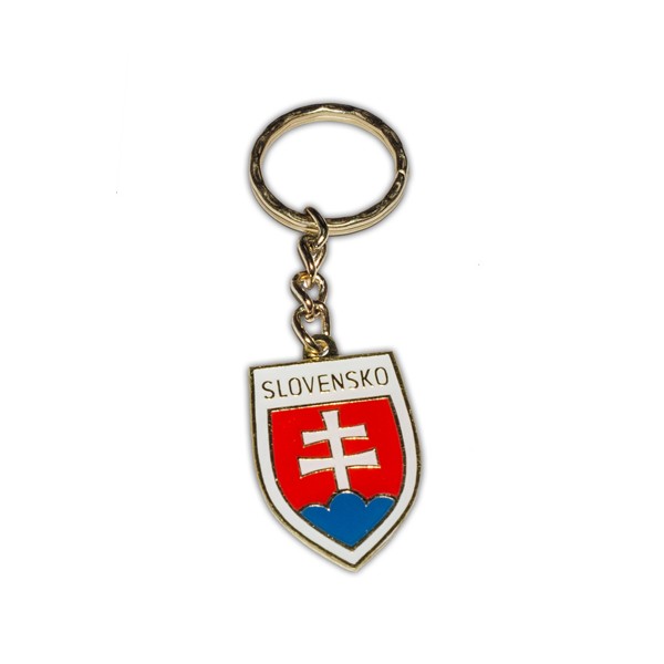 Prívesok na kľúče SVK veľký - bielo/zlatý