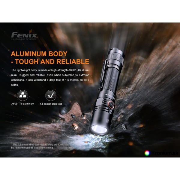 Svietidlo taktické FENIX PD35 V3.0 nabíjateľné - čierne