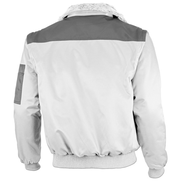 Bunda pilot QUALITEX Pilotenjacke kombinovaná - bielo/šedá
