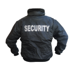 Bunda Pilot SBS SECURITY biely nápis - čierna