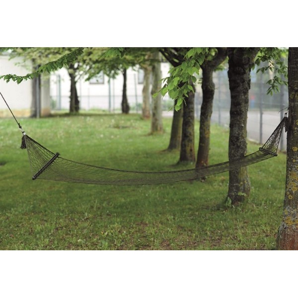 Posteľ závesná Mil-Tec  "Hammock" s drevenými kolíkmi