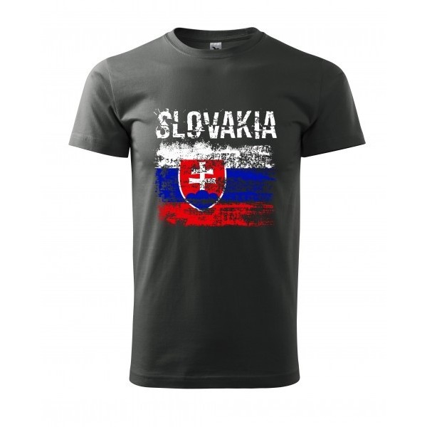 Tričko SLOVAKIA raster - čierne