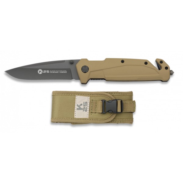 Nôž zatvárací taktický K25 18487 - coyote