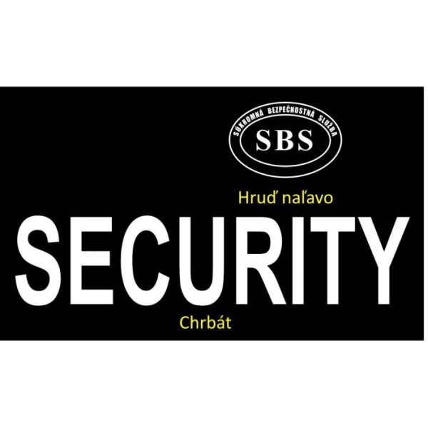 Bunda letecká MA-1 SBS SECURITY čierna - žltá potlač