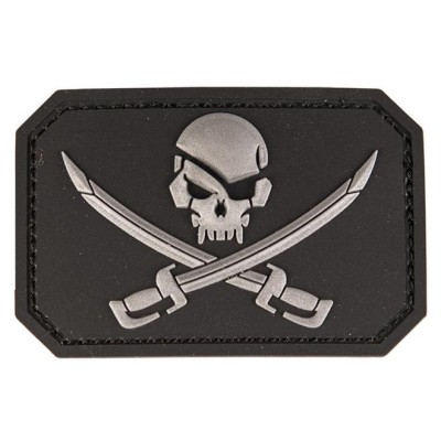 Patch MIL-TEC Skull Swords - čierny
