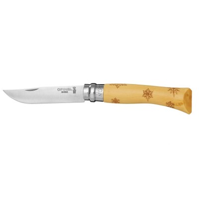 Nôž zatvárací OPINEL N°07 INOX Nature Snow - buk