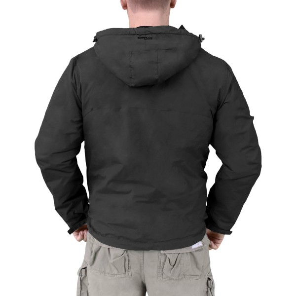 Anorak bojový SURPLUS TEX s kapucňou - čierny