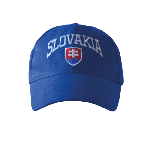 Šiltovka SLOVAKIA veľký nápis, bavlnená - royal modrá