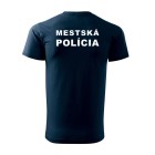 Tričko MESTSKÁ POLÍCIA - navy modrá