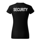 Tričko SECURITY dámske, s bielym nápisom - čierne