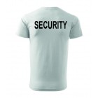 Tričko SECURITY s čiernym nápisom - biele