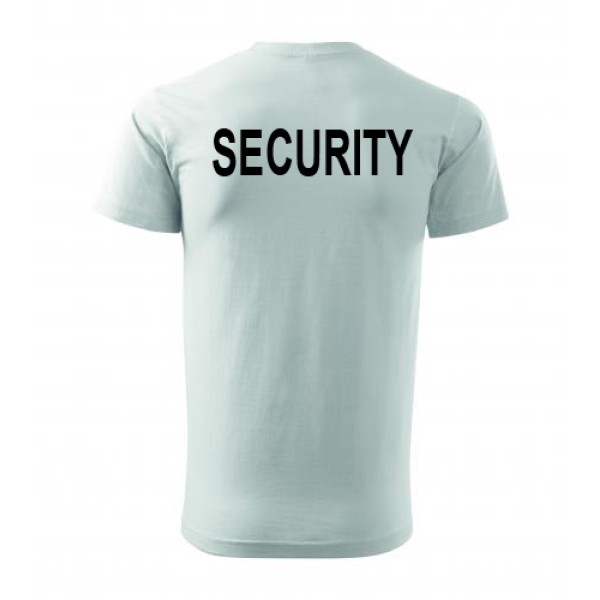 Tričko SECURITY s čiernym nápisom - biele