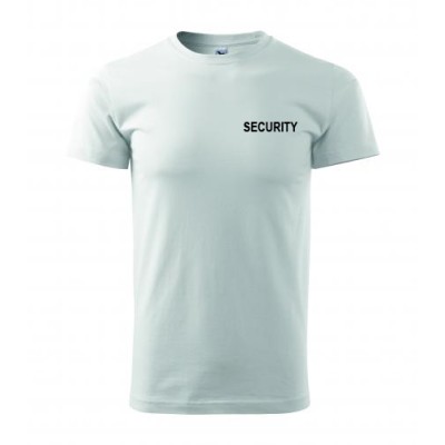 Tričko SECURITY s čiernym nápisom - biele