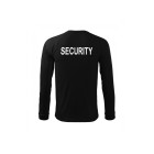 Tričko SBS SECURITY s dlhým rukávom, biela potlač - čierne