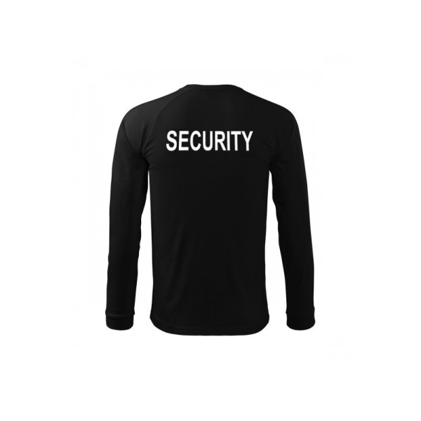 Tričko SBS SECURITY s dlhým rukávom, biela potlač - čierne