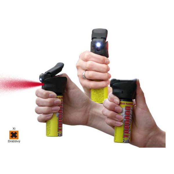 Obranný sprej "Tornado" s LED svetlom - 40ml
