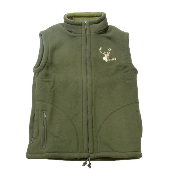 Vesta fleece HUNTER jeleň - olivovozelená