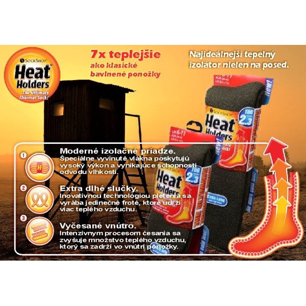 Podkolienky HEAT HOLDERS - olivovozelené