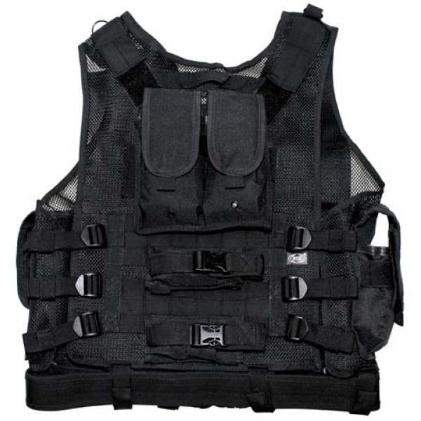 Vesta taktická U.S.M.C. MFH 04473A s opaskom - čierna