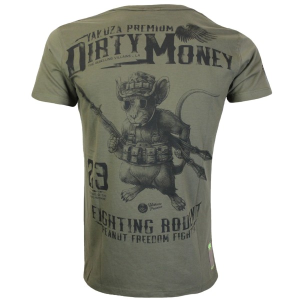 Tričko YAKUZA Dirty Money - olivové