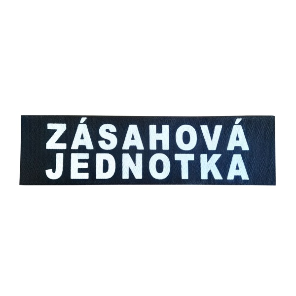 Označenie ZÁSAHOVÁ JEDNOTKA 10x34,5 cm - so suchým zipsom